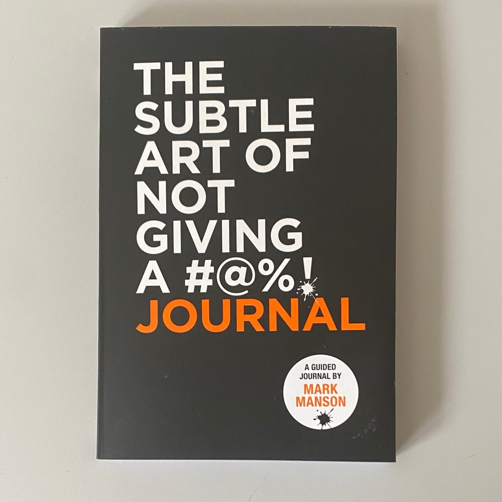The Subtle Art of Not Giving A… mark manson like new journal
